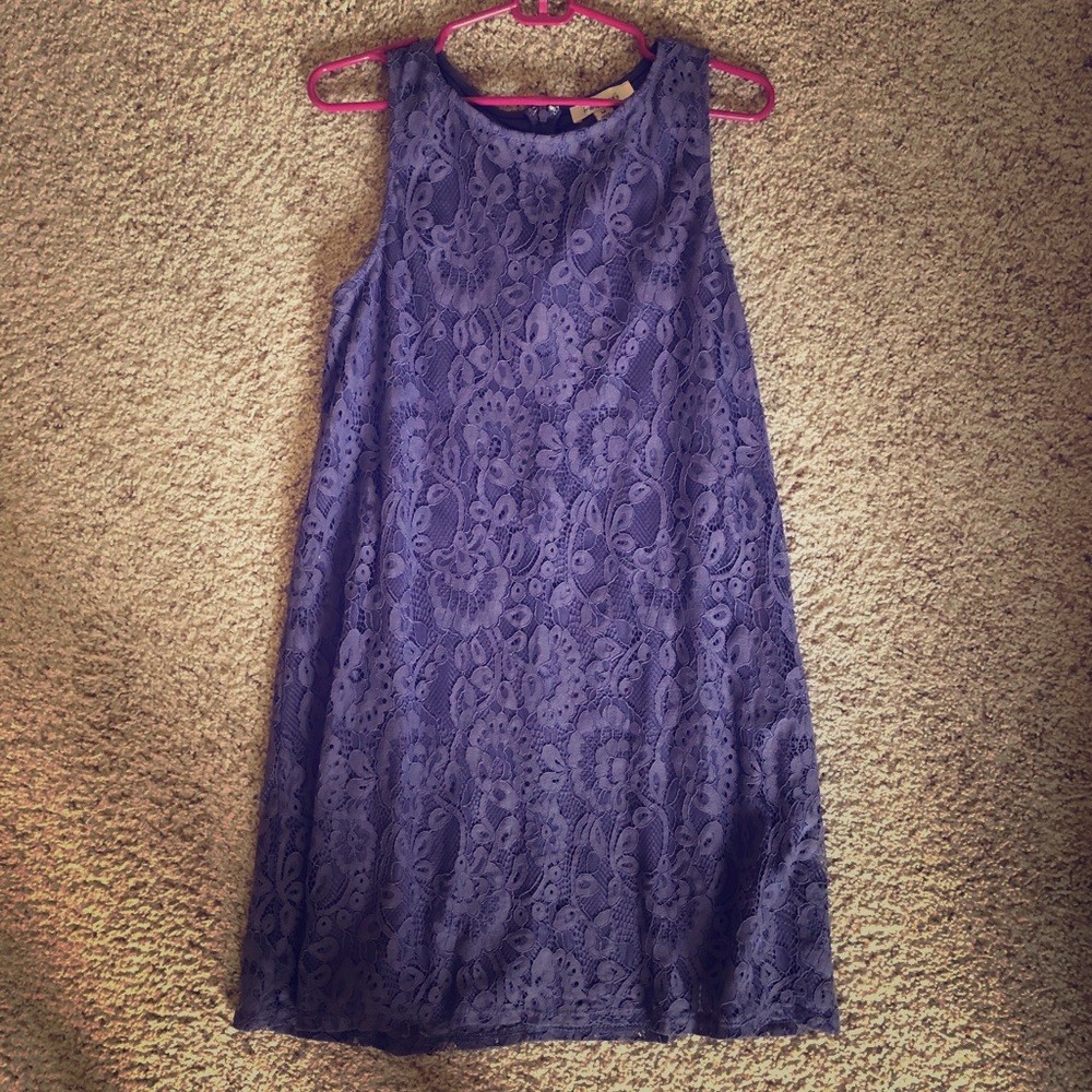 Francesca’s Purple Lace Sleeveless Dress